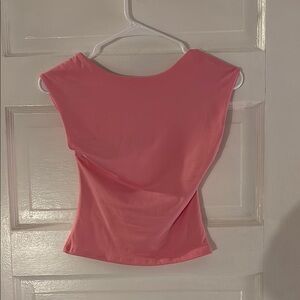Backless pink top